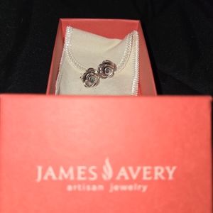 James Avery LARGE Rose Blossom earrings